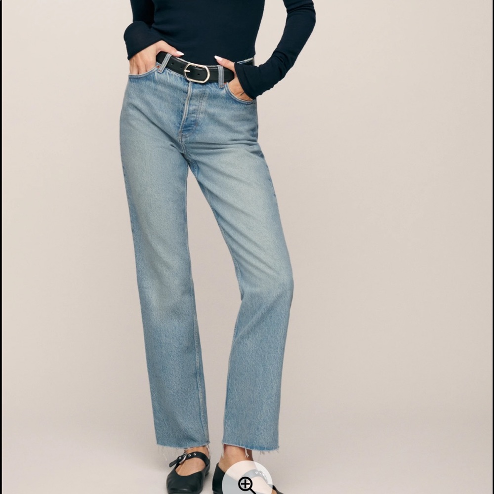 Reformation | Cynthia Stretch High-Rise Straight Jeans